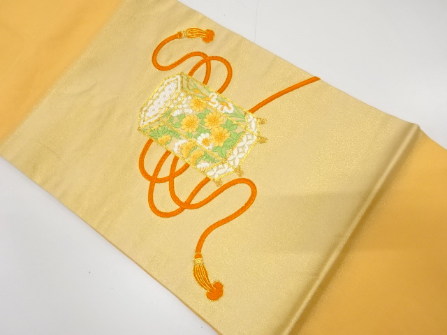JAPANESE NAGOYA OBI / EMBROIDERY / KUMIHIMO CORD PATTERN